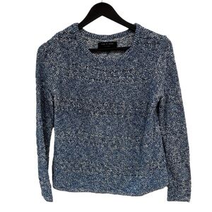 Rag & Bone Cotton Marled Scoop Neck Pullover Sweater Blue Women’s Size XS